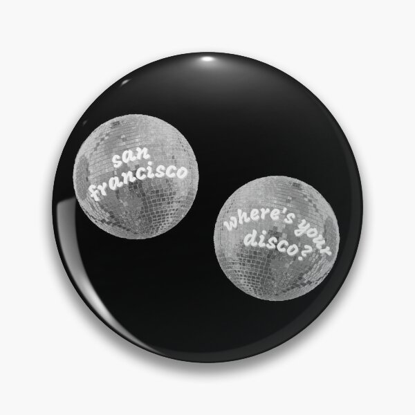 Item preview, ♫ san francisco, where's your disco? ♫ silver glitter disco balls — two piece set designed and sold by kasiegillette.