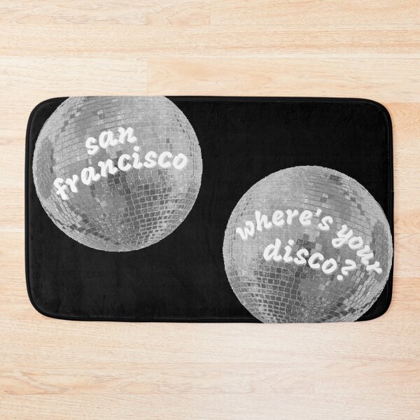 Item preview, ♫ san francisco, where's your disco? ♫ silver glitter disco balls — two piece set designed and sold by kasiegillette.