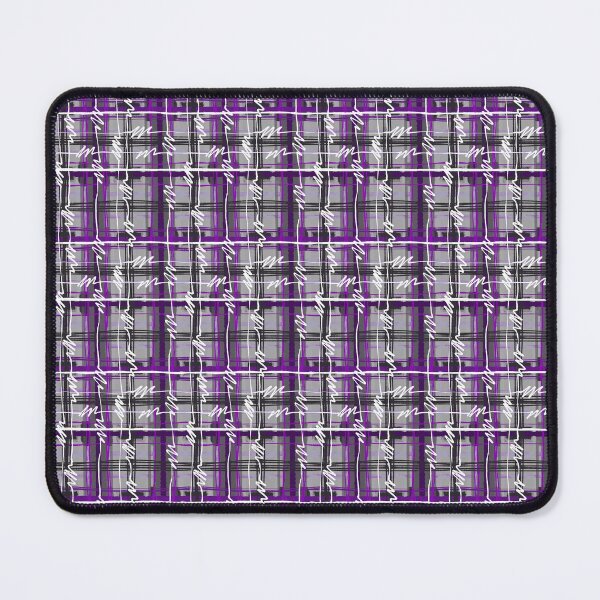 Item preview, Purple, Black, and Grey - Asexual Pride Punk Plaid Tiling Design designed and sold by SnowAfterFyre.