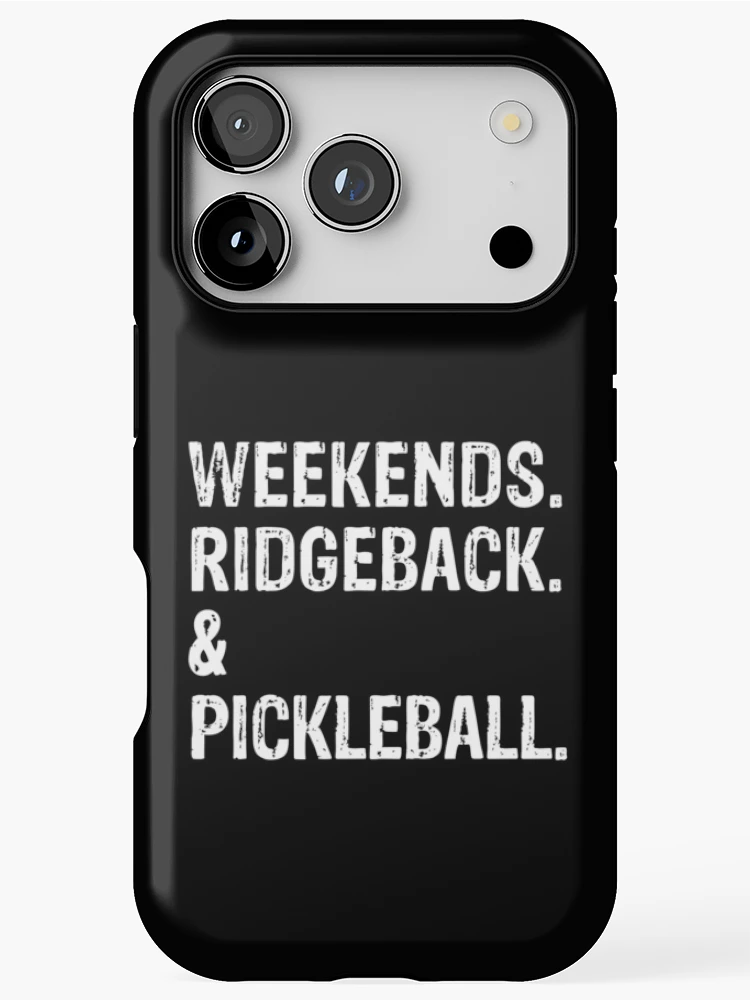 Thumbnail 1 of 4, iPhone Case, Weekends Ridgeback and Pickleball Funny Rhodesian Ridgeback Gift designed and sold by Guarddogdrive.