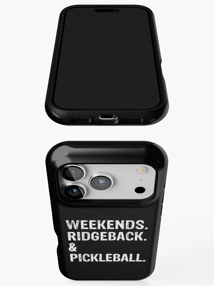 Thumbnail 3 of 4, iPhone Case, Weekends Ridgeback and Pickleball Funny Rhodesian Ridgeback Gift designed and sold by Guarddogdrive.