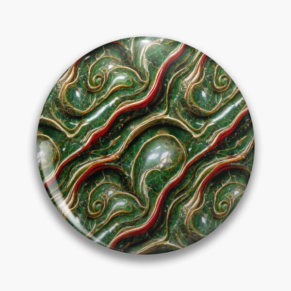 Item preview, Green gold red marble pattern, Intricate marbling pattern designed and sold by TreasuryOE.