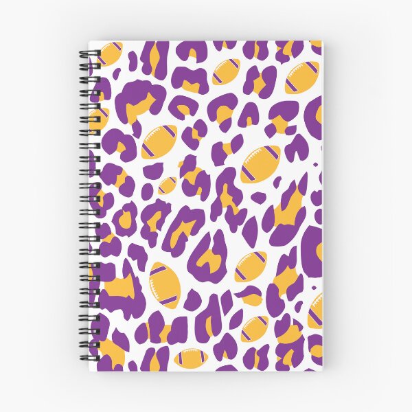 Item preview, Leopard Print with Footballs - Purple and Yellow Football Leopard Print designed and sold by gjsart.