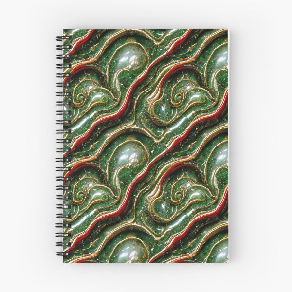 Item preview, Green gold red marble pattern, Intricate marbling pattern designed and sold by TreasuryOE.