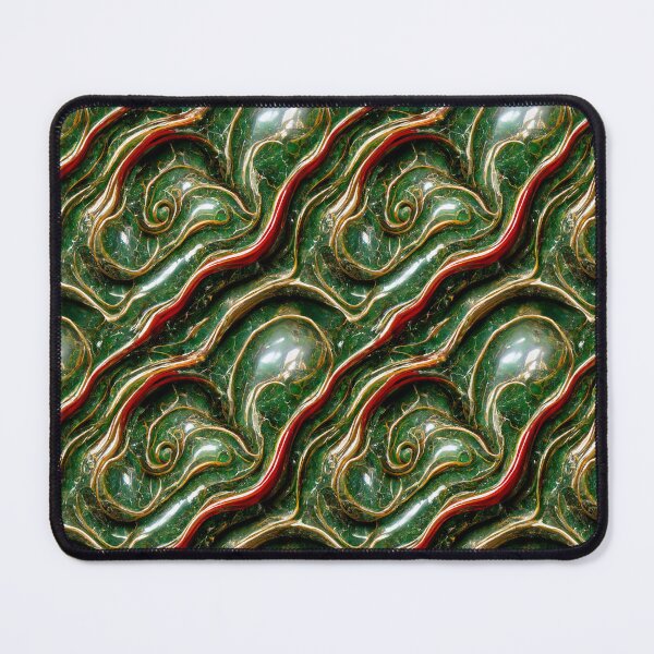 Item preview, Green gold red marble pattern, Intricate marbling pattern designed and sold by TreasuryOE.