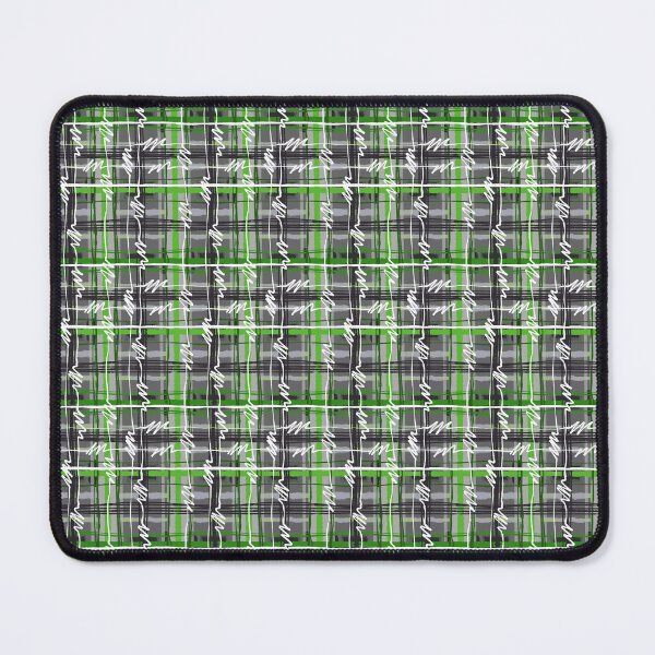 Item preview, Green, Grey, and Black - Aromantic Pride Punk Plaid Tiling Design designed and sold by SnowAfterFyre.