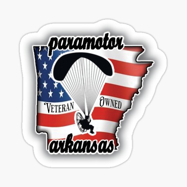 Paramotor Arkansas Veteran Owned 2022 logo Sticker