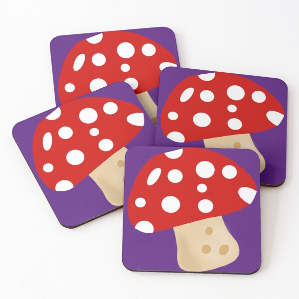 Item preview, Spotted Magic Mushroom Red on Purple designed and sold by drumweaver.