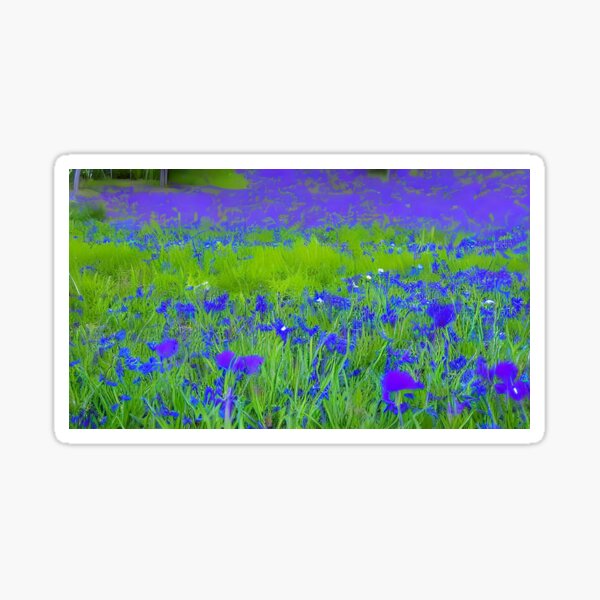 Item preview, Blue Flowers By The Purple Pond designed and sold by BeneficialStuff.