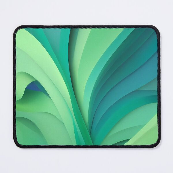 Item preview, Green waves abstraction designed and sold by KOTOdesign.