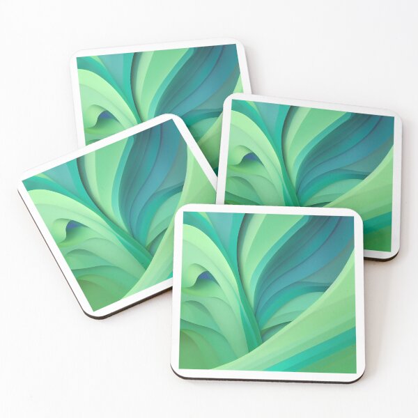 Item preview, Green waves abstraction   designed and sold by KOTOdesign.