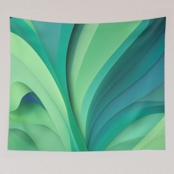 Item preview, Green waves abstraction   designed and sold by KOTOdesign.