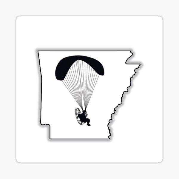 Paramotor Arkansas black and white 2022 logo Sticker