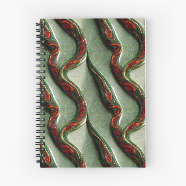 Item preview, Green gold red marble pattern, Intricate marbling pattern designed and sold by TreasuryOE.