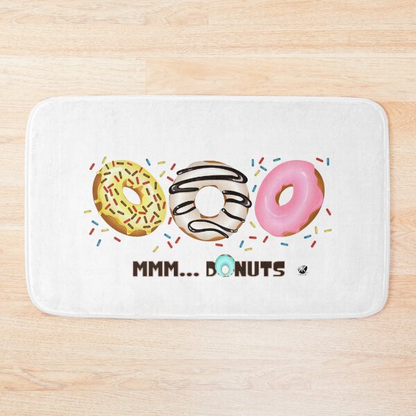 Item preview, Glazed donuts with sprinkles illustration with inscription designed and sold by Alexandra Kueny.
