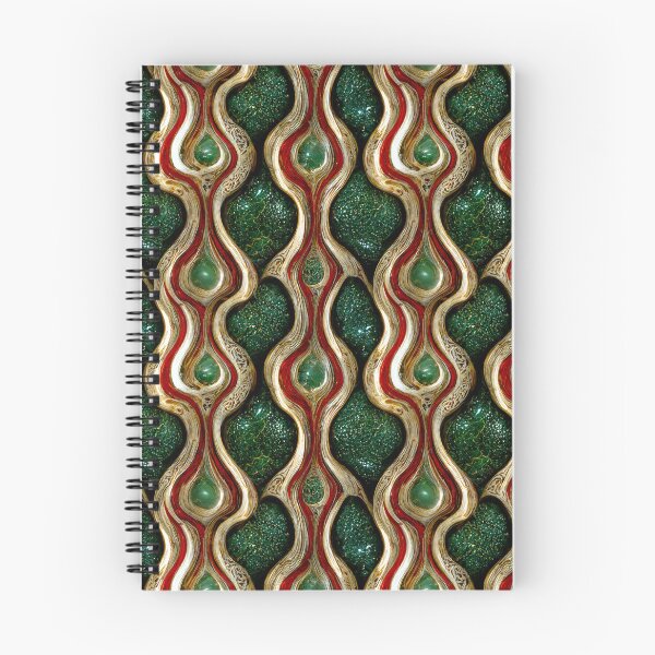 Item preview, Green gold red marble pattern, Intricate marbling pattern designed and sold by TreasuryOE.