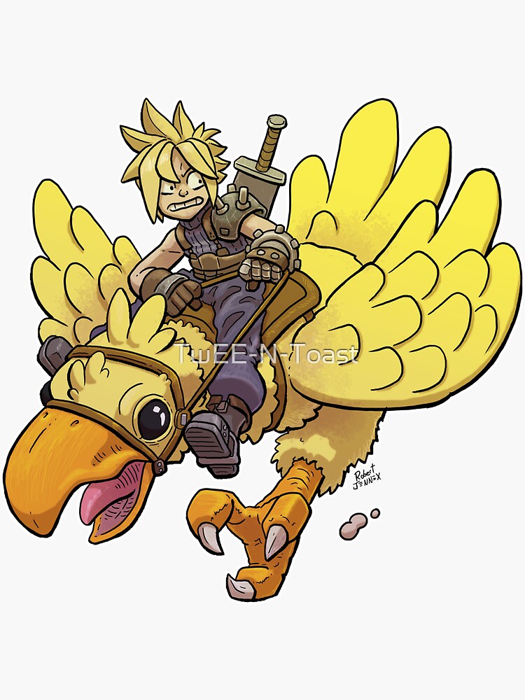 Chocobo Rider Sticker For Sale By Twee N Toast Redbubble