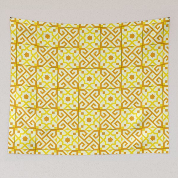 Item preview, Geometric Pattern: Tiles: Yellow designed and sold by Red Wolf.