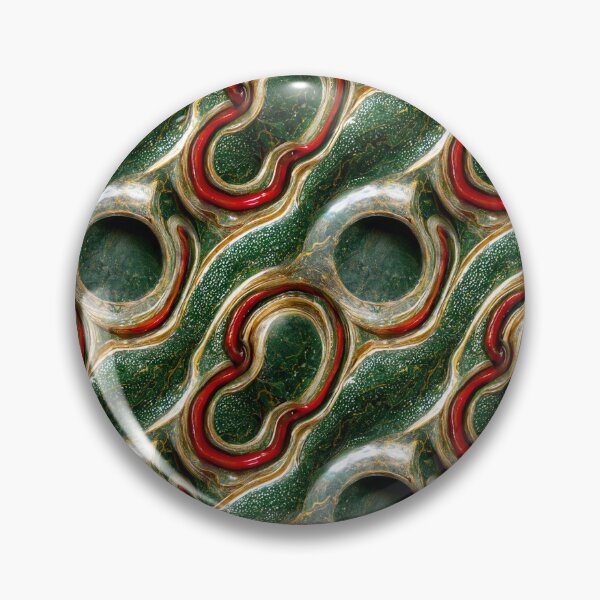 Item preview, Green gold red marble pattern, Intricate marbling pattern designed and sold by TreasuryOE.
