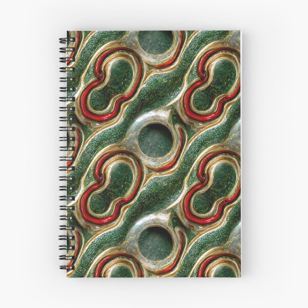 Item preview, Green gold red marble pattern, Intricate marbling pattern designed and sold by TreasuryOE.