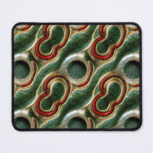 Item preview, Green gold red marble pattern, Intricate marbling pattern designed and sold by TreasuryOE.