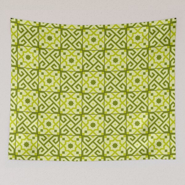 Item preview, Geometric Pattern: Tiles: Green designed and sold by Red Wolf.