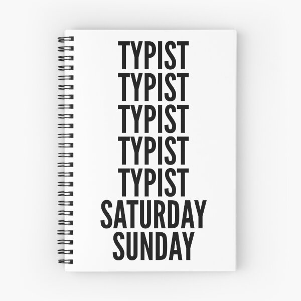 Item preview, Typist funny workweek for Typists designed and sold by SVPOD.