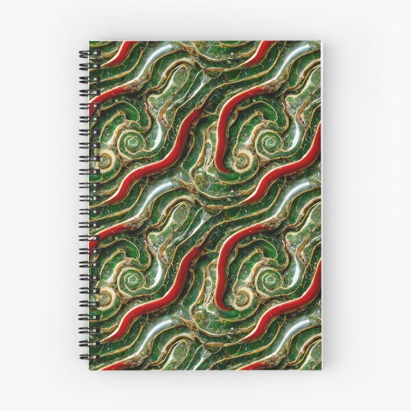 Item preview, Green gold red marble pattern, Intricate marbling pattern designed and sold by TreasuryOE.