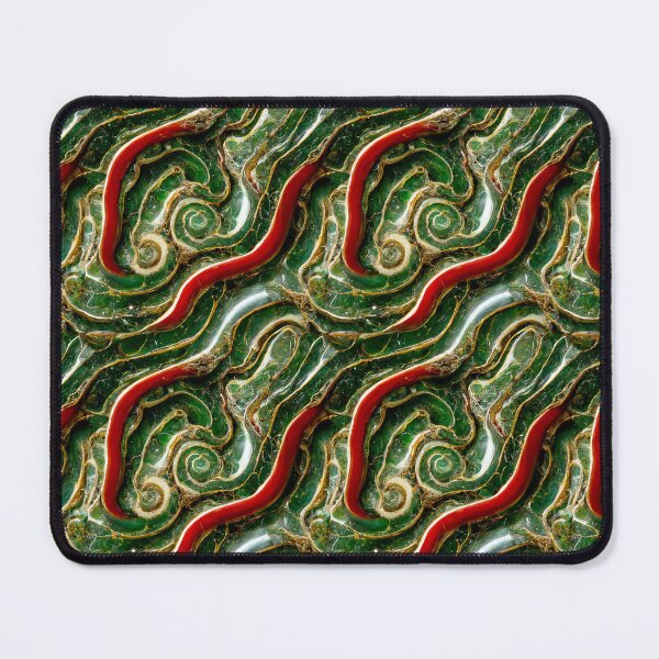 Item preview, Green gold red marble pattern, Intricate marbling pattern designed and sold by TreasuryOE.