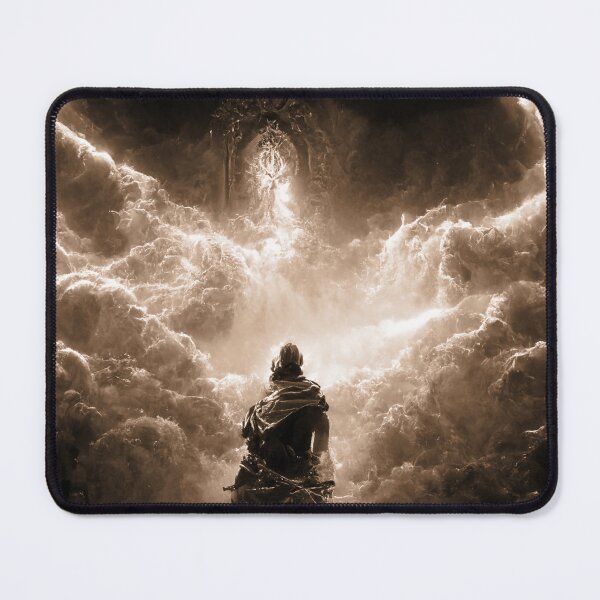 Item preview, Ancient God Zeus meditating in cloud temple No3 in Sepia designed and sold by angelisart.