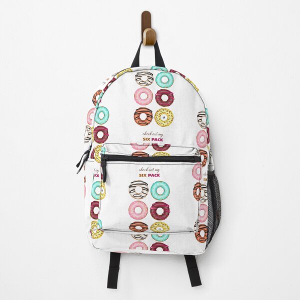 Item preview, Six glazed donuts illustration with inscription designed and sold by Alexandra Kueny.