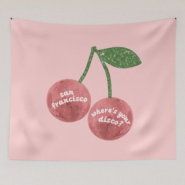 Item preview, ♡ san francisco, where's your disco? ♡ glitter disco ball red cherries designed and sold by kasiegillette.