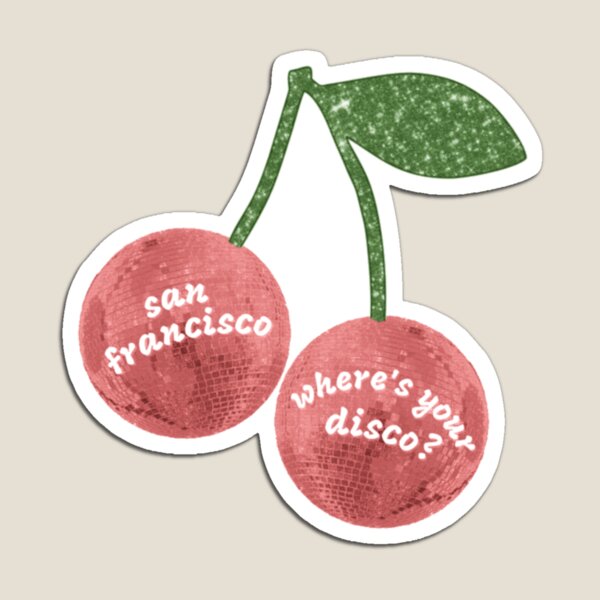 Item preview, ♡ san francisco, where's your disco? ♡ glitter disco ball red cherries designed and sold by kasiegillette.