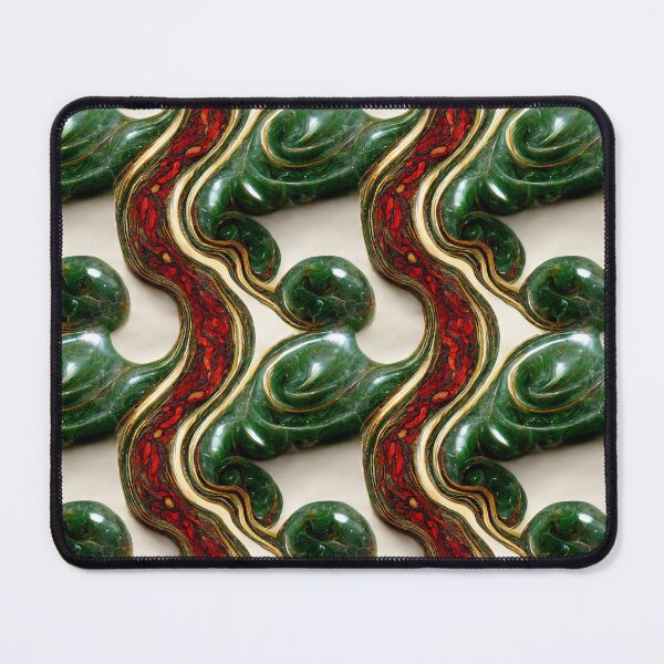 Item preview, Green gold red marble pattern, Intricate marbling pattern designed and sold by TreasuryOE.