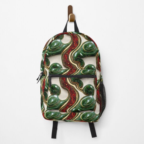 Item preview, Green gold red marble pattern, Intricate marbling pattern designed and sold by TreasuryOE.