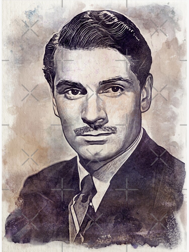 Laurence Olivier Art - watercolor vintage - D21