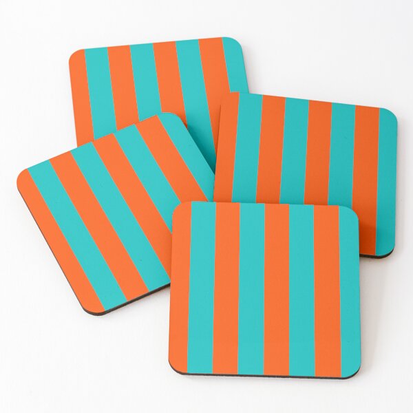 Item preview, On the line orange and aqua designed and sold by E-W-D.