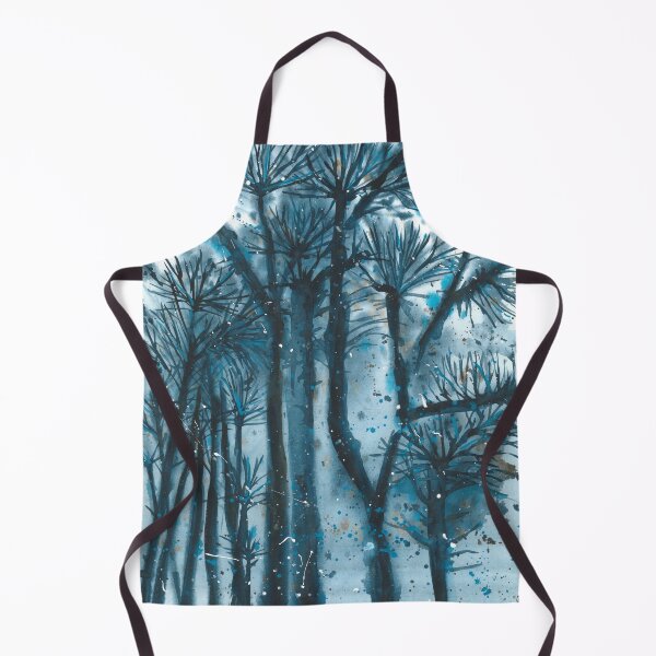 Item preview, Watercolor blue landscape, abstract landscape, trees designed and sold by anaozzart.