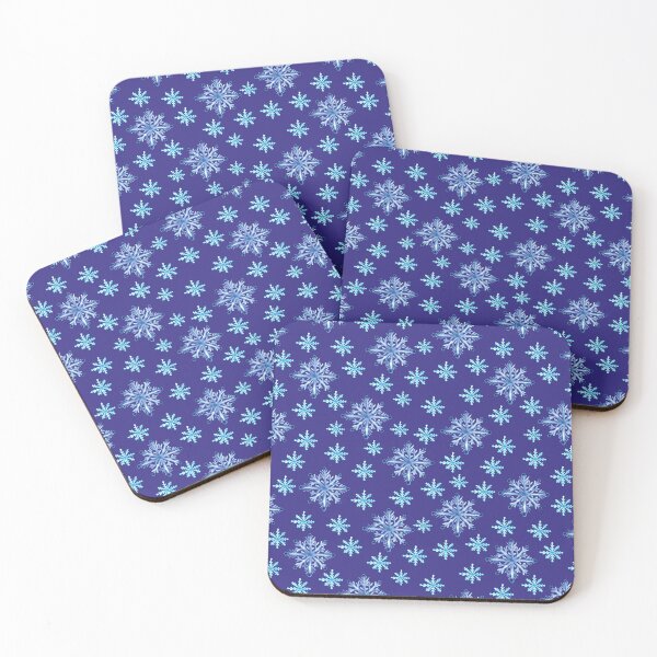 Item preview, Hand painted Snowflakes seamless patern dark blue background patern Christmas patern Cute patern designed and sold by Sunflower-7.