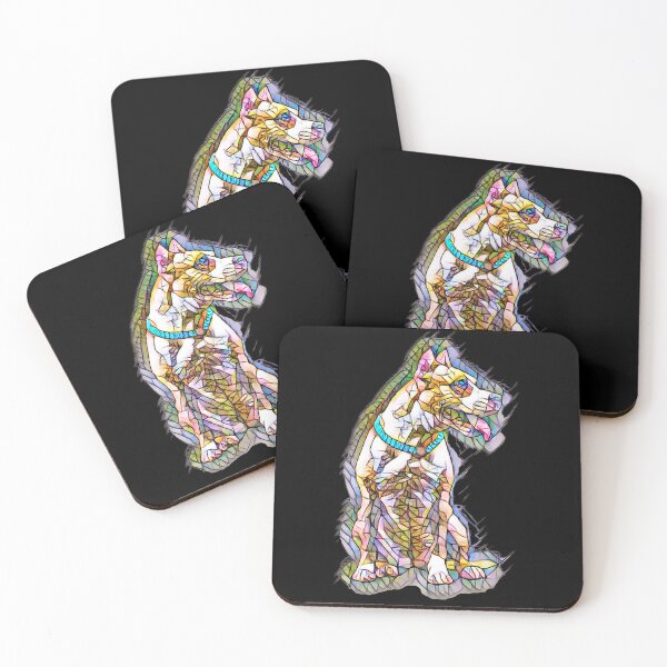 Item preview, Stained Glass AmStaff designed and sold by NiftyTees.