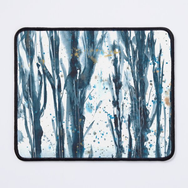 Item preview, Watercolor blue landscape, abstract landscape, trees designed and sold by anaozzart.