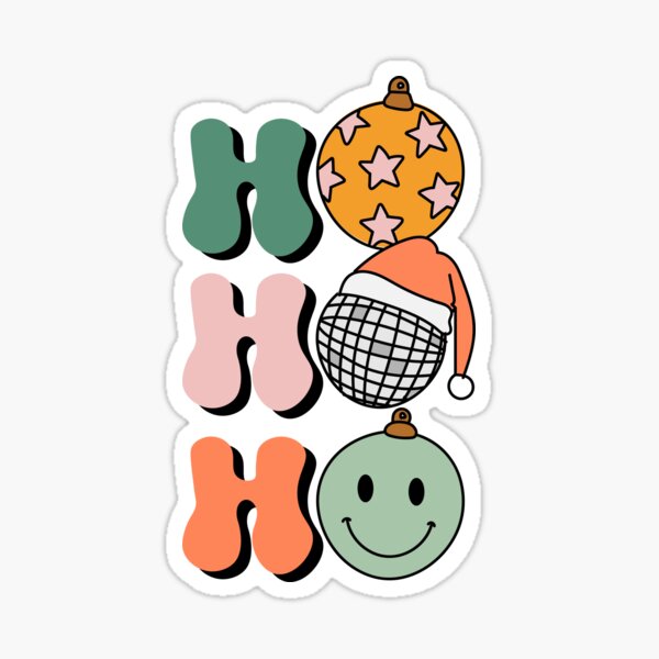 Ho Ho Ho Disco Ornaments Sticker