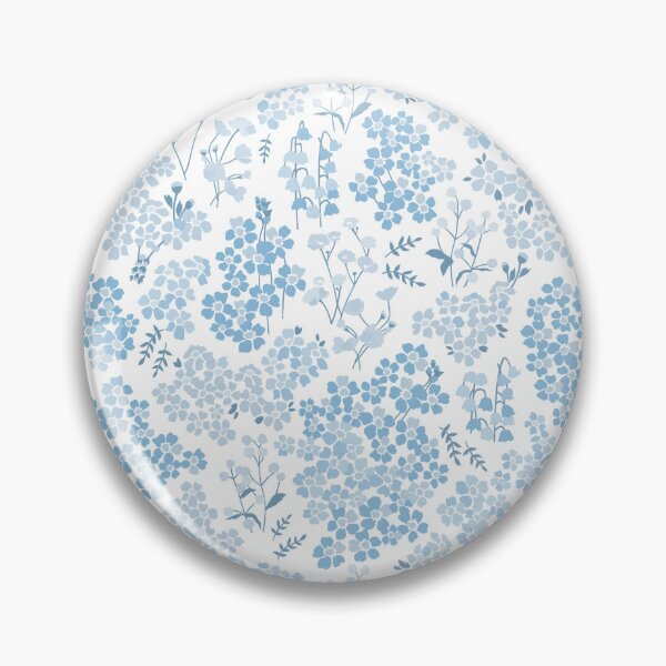 Item preview, Blue Minimalist Flowers Pattern designed and sold by sorbetedelimon.