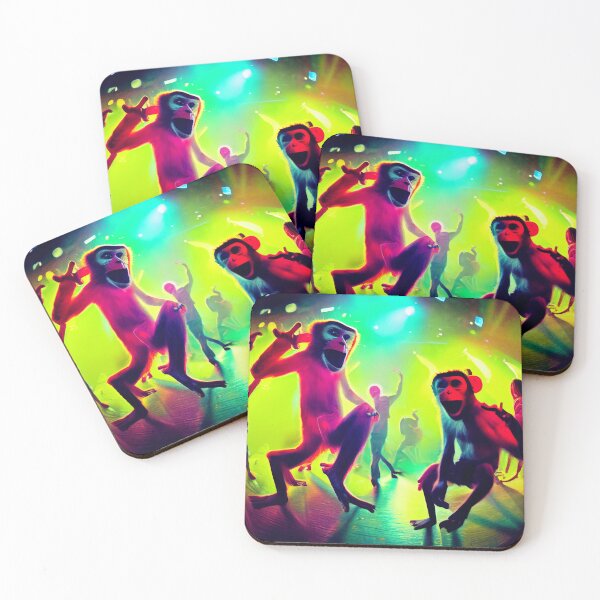 Item preview, Crazy Monkeys in a Rave Party designed and sold by PsyFreak! arts.