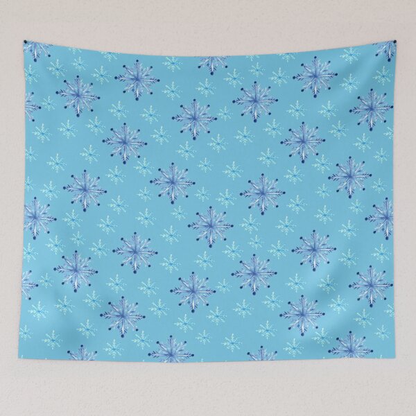 Item preview, Hand painted Snowflakes seamless patern blue background patern Christmas patern Cute patern designed and sold by Sunflower-7.