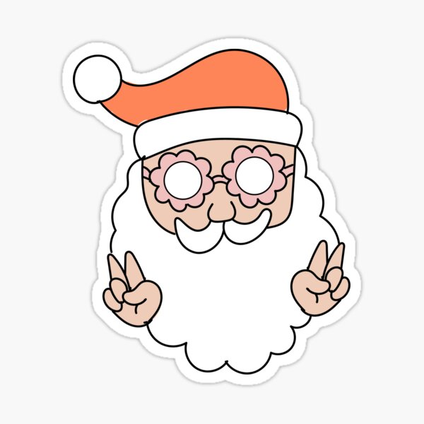 Groovy Santa | Retro Santa | Santa Claus Sticker
