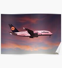 Lufthansa Airbus A380 D-AIMH Poster