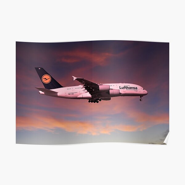 Lufthansa Airbus A380 D-AIMH Poster