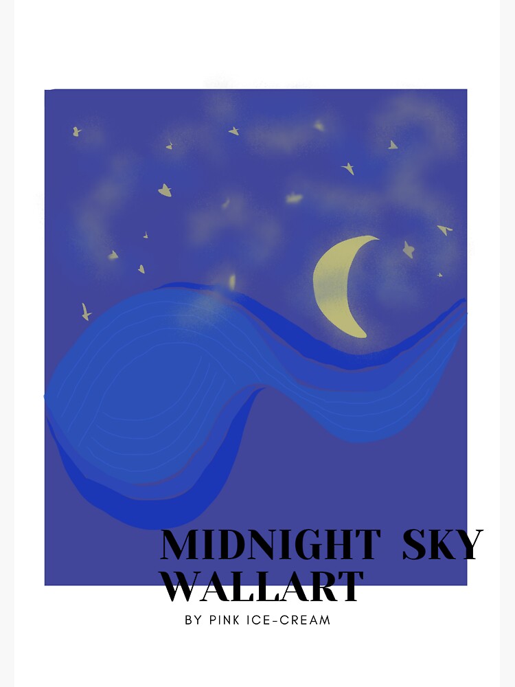 Midnight Sky Wallart Sticker For Sale By Pink Icecream Redbubble