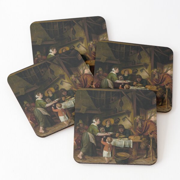Item preview, The Satyr and the Peasant Family | Jan Steen | 1662 Aesop's Fable Art designed and sold by CJET.